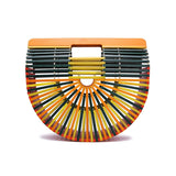 Women Bamboo Bag Summer Beach Bags For Women Woven Hollow Out Bamboo Handbag Lady Wood Clutch Bags Handmade Handbags Bolso Bambu