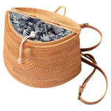 Straw Woven Backpack Bag For Girl Women,Rattan Ins Style Backpack Basket Hand woven Bag Crossbody Bag Shoulder bag