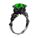 Skull Ring Zircon Punk Halloween Party Jewelry