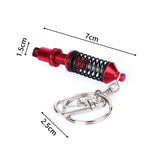 Universal Adjustable Alloy Car Interior Suspension Keychain Coilover Spring Car Tuning Part Shock Absorber Keyring Gift