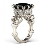 Skull Ring Zircon Punk Halloween Party Jewelry