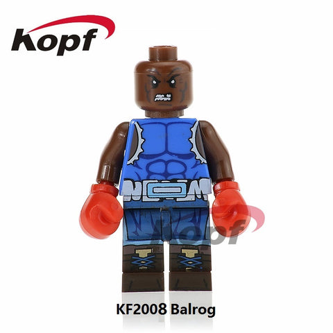 Single Sale Street Fighter Super Heroes Balrog Dee Jay Thunder Hawk Zangief Building Blocks Christmas Toys for children KF2008