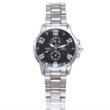 Women Fashion Stainless Steel Band Analog Quartz Round Wrist Watch Watches