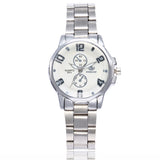 Women Fashion Stainless Steel Band Analog Quartz Round Wrist Watch Watches