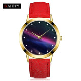 Women Watches Fashion Starry  Brand Fashion Quartz Genuine Leather Watch Female Clock relogio feminino reloj Christmas gift  4/