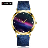 Women Watches Fashion Starry  Brand Fashion Quartz Genuine Leather Watch Female Clock relogio feminino reloj Christmas gift  4/