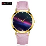 Women Watches Fashion Starry  Brand Fashion Quartz Genuine Leather Watch Female Clock relogio feminino reloj Christmas gift  4/