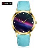 Women Watches Fashion Starry  Brand Fashion Quartz Genuine Leather Watch Female Clock relogio feminino reloj Christmas gift  4/