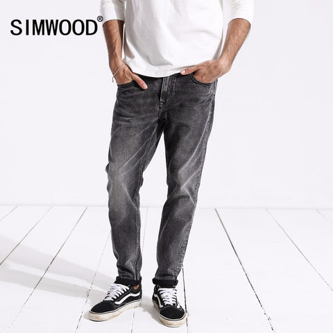 SIMWOOD New Arrive 2019 Spring Jeans Men Fashion Vintage Slim Fit Casual Brand Denim Trousers Plus Size Free Shipping 180315