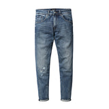 SIMWOOD 2019 Brand Jeans Men Fashion Ripped Dark Wash Slim Fit Denim Trousers Plus Size Skinny Jeans Men High Quality 180338