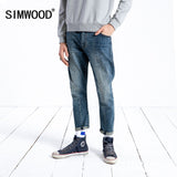 SIMWOOD Brand Jeans Men Fashion Casual Spring Ankle-Length Slim Fit Draping Denim Trousers High Quality Denim Homme Pants 180379