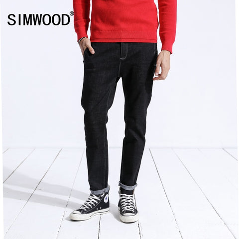 SIMWOOD 2019 Spring Winter Jeans Men Ankle Length Slim Fit Vintage Casual Denim Skinny Jeans Streetwear Brand Clothing 180399