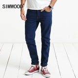 SIMWOOD 2019  New Spring Jeans Men 100% Pure Cotton White Dot Crafts  Denim Pants Fashion Brand Clothing Plus Size SJ6077
