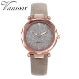 vansvar Women's Casual Quartz Leather Band Starry Sky Watch Analog Wrist Watch