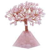 TUMBEELLUWA Natural Crystal Tree Pyramid Base Bonsai Money Tree for Wealth Luck Healing Reiki Home Decoration